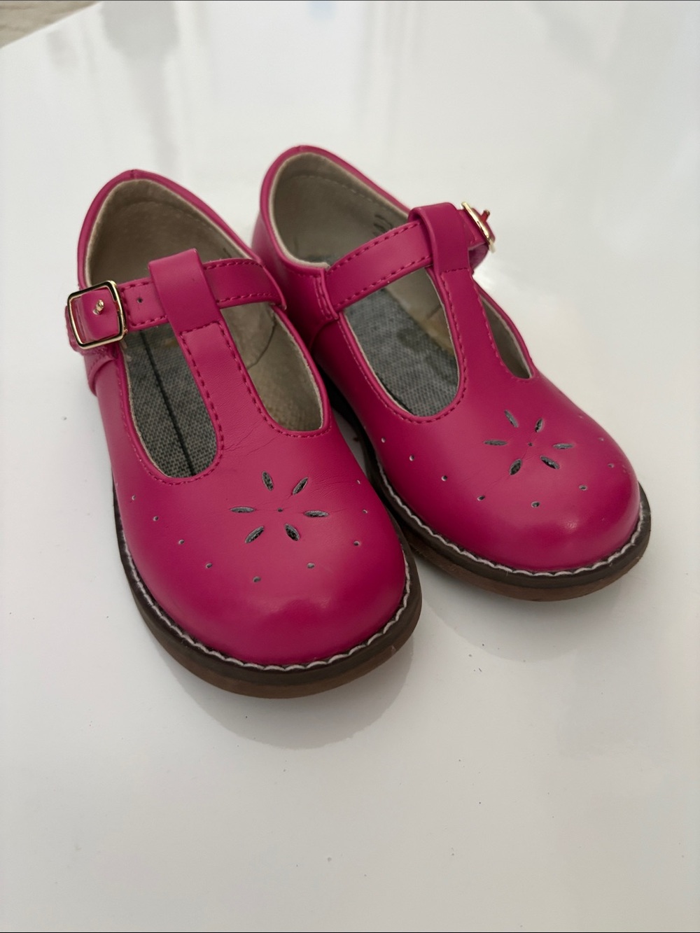 FootMates Bright Pink T-Strap Mary Jane Dress Shoes